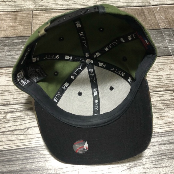 New Era 9Fifty Seattle Mariners MLB Snapback Hat Green Camo Original Fit - Picture 6 of 8